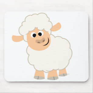 Cute Tecknad Sheep Mousepad Musmatta