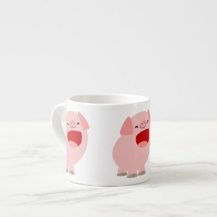 Cute Tecknad Singing Gris Espresso Mugg Espressomugg
