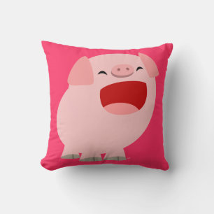 Cute Tecknad Singing Gris Pillow Kudde