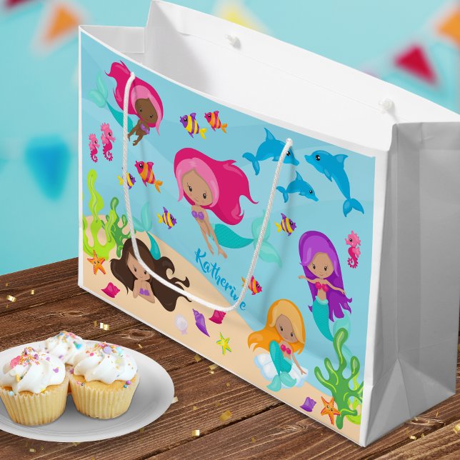 Cute Tecknad Sjöjungfru Little Girl under Sea (Skapare uppladdad)