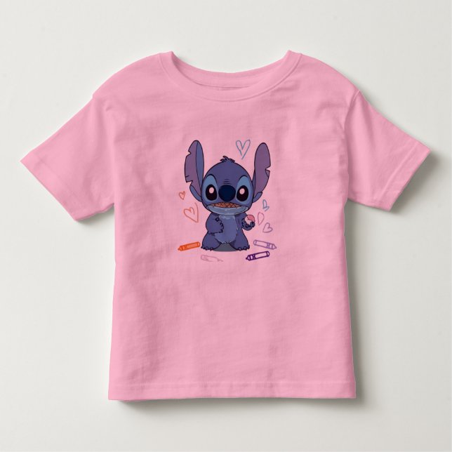 Cute Tecknad Skitch T Shirt (Framsida)