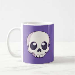 Cute Tecknad Skull Halloween Kaffemugg