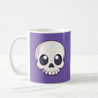 Cute Tecknad Skull Halloween Kaffemugg