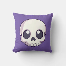 Cute Tecknad Skull Halloween Kudde
