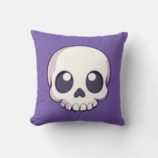 Cute Tecknad Skull Halloween Kudde