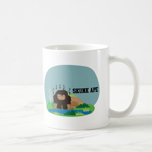 Cute Tecknad Skunk Ape Kaffemugg (Höger)