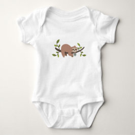 Cute Tecknad Sloth Baby Bodydress T Shirt