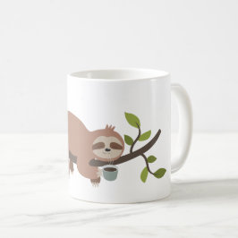 Cute Tecknad Sloth Coffee Mugg