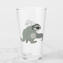 Cute Tecknad Sloth i en snabb