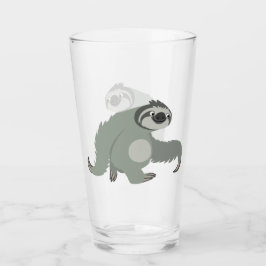 Cute Tecknad Sloth i en snabb Glaskopp