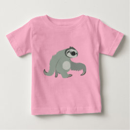 Cute Tecknad Sloth i ett snabbt Baby T-Shirt
