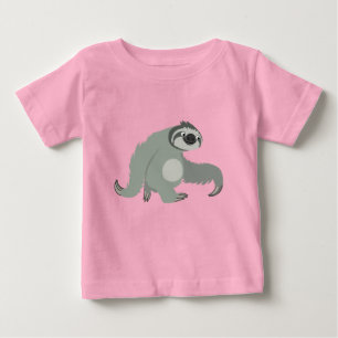 Cute Tecknad Sloth i ett snabbt Baby T-Shirt