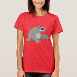 Cute Tecknad Sloth i ett snabbt "Women T-Shirt" T Shirt