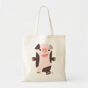 Cute Tecknad Smiling Gris Bag Tygkasse