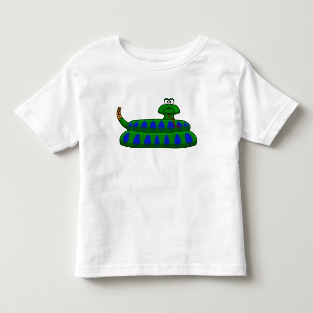 Cute Tecknad Snake Boy's Shirt Småbarn Tröja (Framsida)