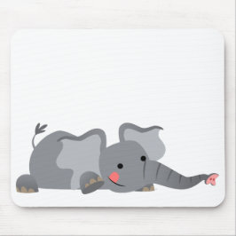 Cute Tecknad Sneaky Elephant Mousepad Musmatta