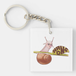 Cute Tecknad Snigel på en anläggning med positivt 