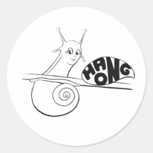 Cute Tecknad Snigel på en anläggning med positivt 