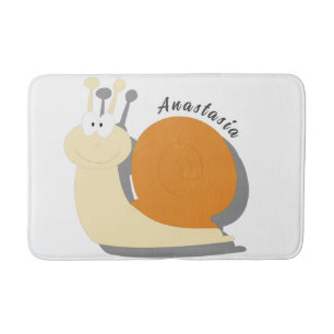 Cute Tecknad Snigel Personlig Bath Mat - Anpassnin Badrumsmatta