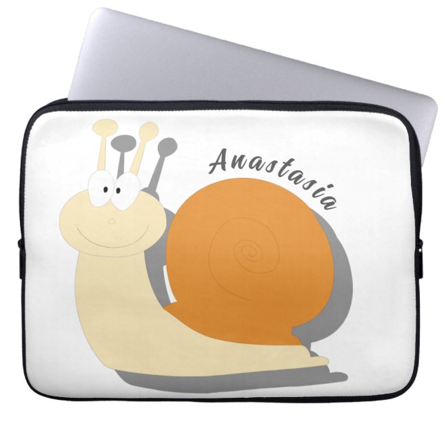 Cute Tecknad Snigel Personlig Laptop sleeve (Framsidan)