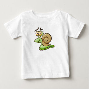 Cute Tecknad Snigel T Shirt