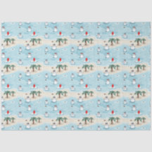 Cute Tecknad-Snögubbar på en Beach Vacation