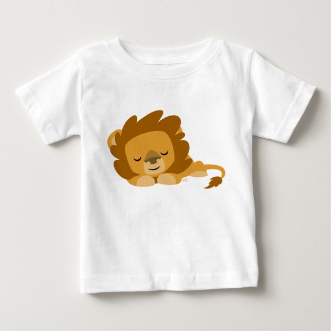 Cute Tecknad som lämnar Lejona Baby T-Shirt (Framsida)