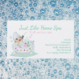Cute Tecknad Spa Visitkort