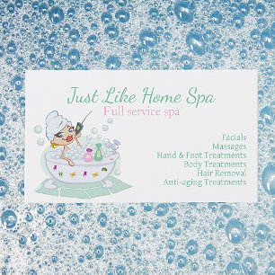 Cute Tecknad Spa Visitkort