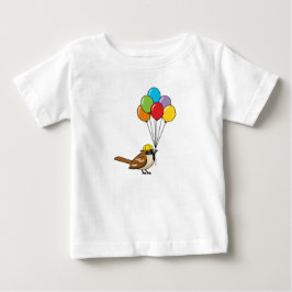 Cute Tecknad Sparrow med ballonger T Shirt