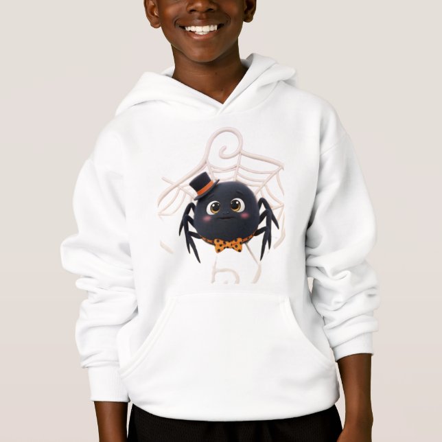 Cute Tecknad Spider med Top hat T Shirt (Framsida)