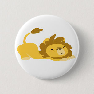 Cute Tecknad Sreting Lejon Button-bricka Knapp