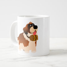 Cute Tecknad St Bernard Jumbo Mugg