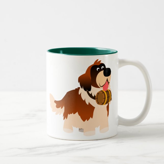 Cute Tecknad St Bernard Mugg (Höger)