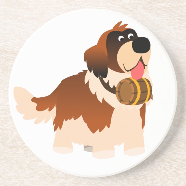 Cute Tecknad St Bernard Underlägg (Framsidan)