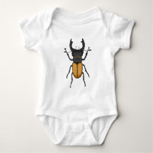 Cute Tecknad Stag Beetle Baby Bodydress
