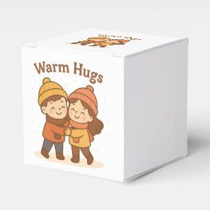 Cute Tecknad Sticker - Boy & Girl Warm Hugs Presentaskar