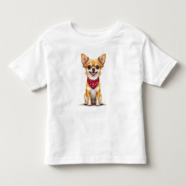Cute tecknad-stil Chihuahua T Shirt (Framsida)