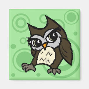 CUTE TECKNAD STIL-SKÄRMAGNET UGGLA MAGNET