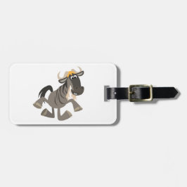 Cute Tecknad Tap Dancing Wildebeest Luggage Tag Bagagebricka