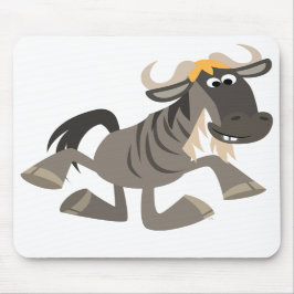 Cute Tecknad Tap Dancing Wildebeest Mousepad Musmatta
