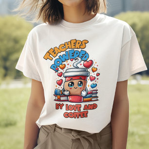 Cute Tecknad Teacher Valentindagen T Shirt