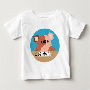 Cute Tecknad Teckning Piglet Baby T-Shirt
