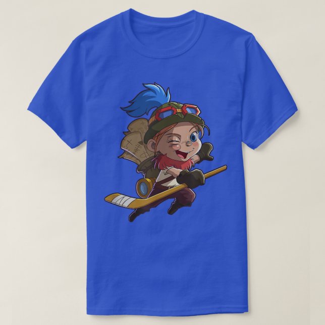 Cute Tecknad Teemo T Shirt (Design framsida)