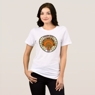 Cute Tecknad Thanksgiving Turkiet Bowl T-shirt
