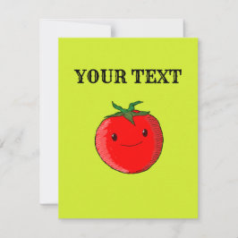 Cute Tecknad Tomato Anteckningskort