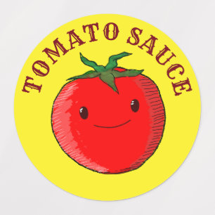 Cute Tecknad Tomato Klistermärke