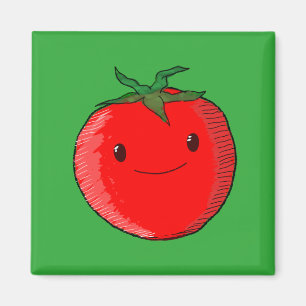 Cute Tecknad Tomato Magnet