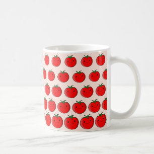 Cute Tecknad Tomato Mönster Kaffemugg