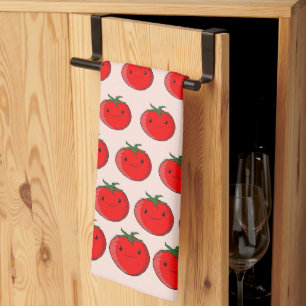 Cute Tecknad Tomato Mönster Kökshandduk